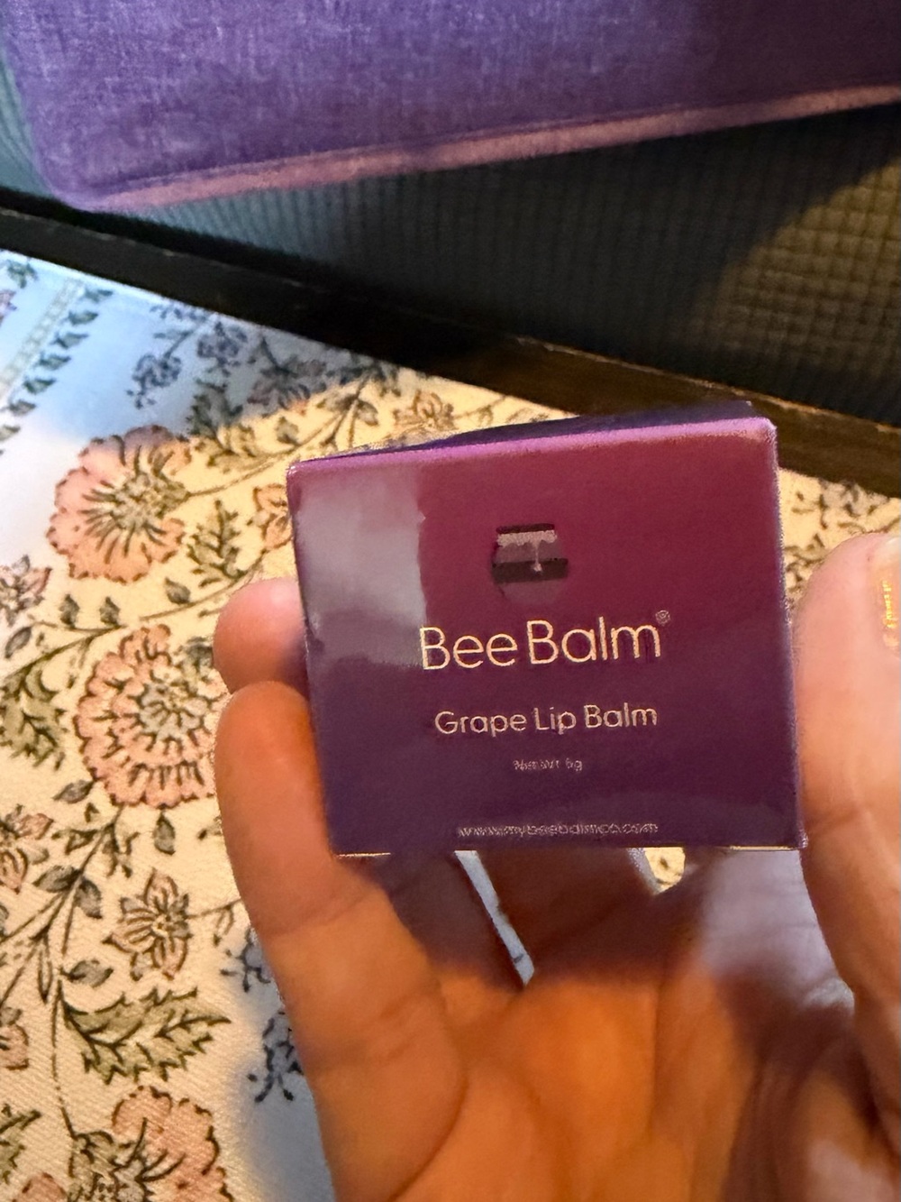 Bee Balm Grape Lip Balm - Purple Box